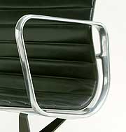 Charles Eames Aluminium / Soft Pad Group chair arms. Brand new replacement arms suitable for use on all Eames Aluminum and Soft Pad Group desk and dining height chairs. Available in chrome or polished aluminium for the following models: EA107 / EA108/ EA117/ EA119/ EA207/ EA208/ EA217 / EA219. These arms may also be used to convert EA105, EA106, EA205 and EA206 side chairs into armchairs. Will fit Herman Miller, ICF, Mobilier International and Vitra chairs. Photography 2007 Graham Mancha.