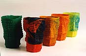 Vase-glass 'Goto' cup designed by Gaetano Pesce. A moulded plastic cup in the form of the Lion of San Marco. Designed by Pesce in 1995 for the Caff Florian, Venice. Photography 2007 Graham Mancha
