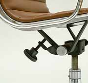 Charles Eames chair adjuster knob. A replacement control knob for use on all Herman Miller Aluminium and Soft Pad Group work and lounge chairs having an original U.S. production torsion bar tilt mechanism (as shown in the illustration). Photography 2007 Graham Mancha.