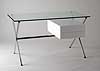 Mini-desk designed by Franco Albini. Chrome-plated steel frame white drawer unit. Manufactured by Knoll International. Photography �2015 Graham Mancha
