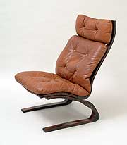 Kengu lounge chair designed by Elsa and Nordal Solheim. Replacement canvas seat sling Photography �2008 Graham Mancha.